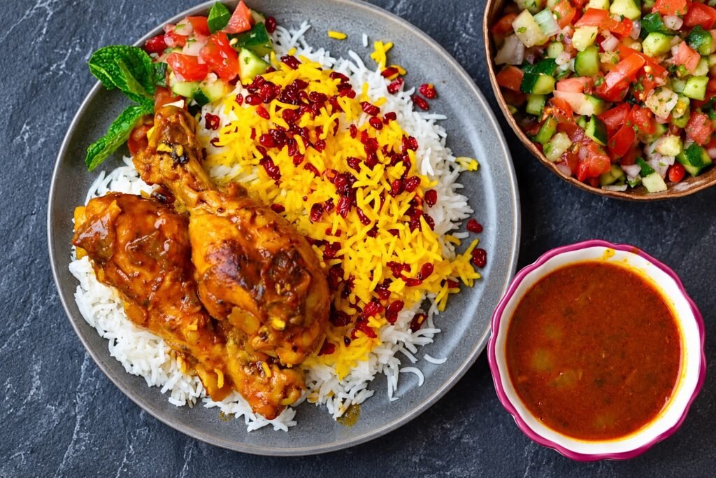 Zereshk Polo with Chicken: Persian Barberry Rice
